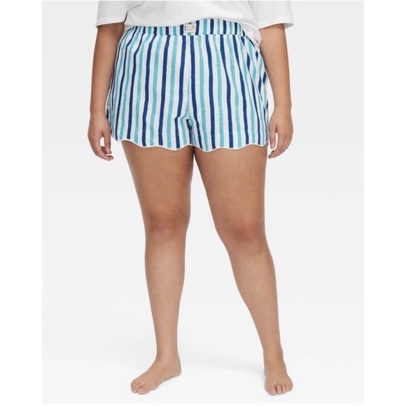 Roller Rabbit x Target Women's Poplin Boxer Pajama Shorts Size XXL NWT Blue - Picture 3 of 4